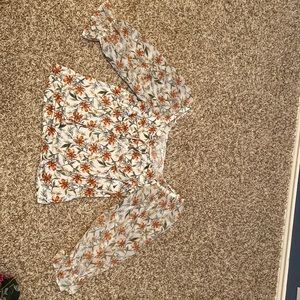 White floral blouse by Perception concept